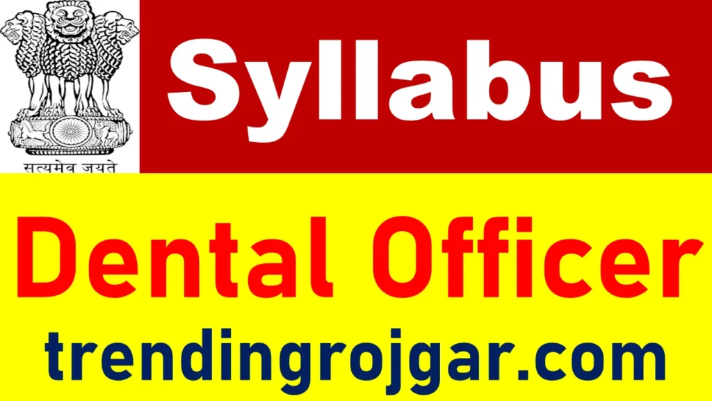 HPPSC Dental Medical Officer Syllabus 2024