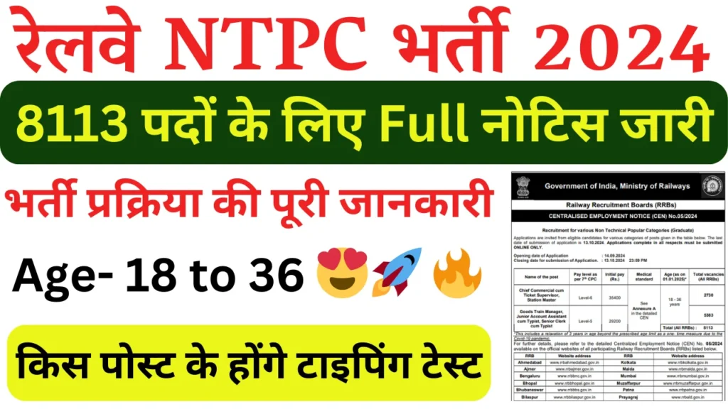 RRB NTPC Recruitment 2024